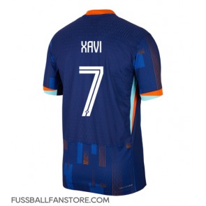 Niederlande Xavi Simons #7 Replik Auswärtstrikot EM 2024 Kurzarm